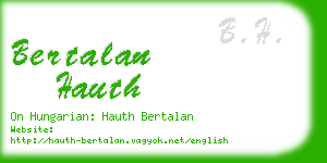 bertalan hauth business card